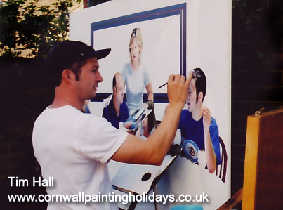 Portrait Painting Tim Hall Lessons in Cornwall